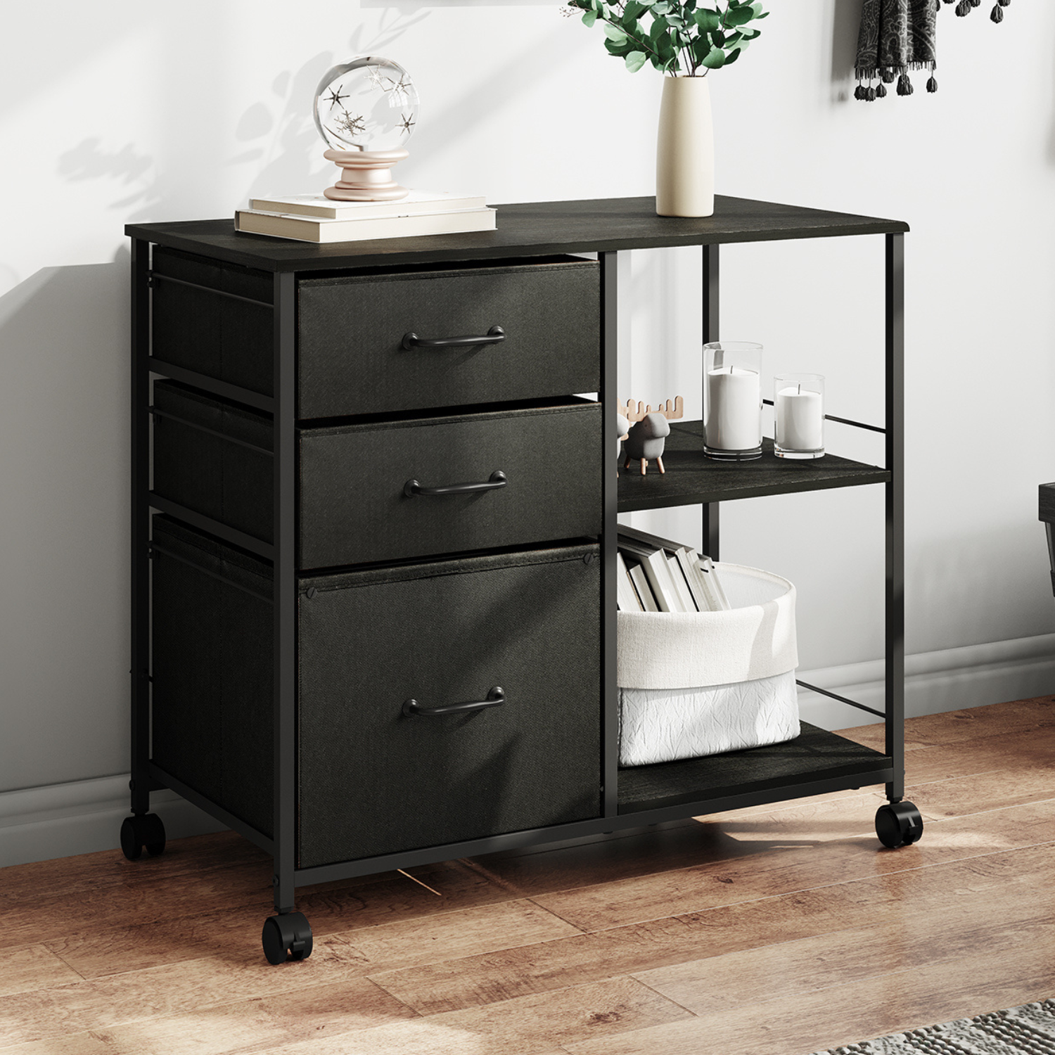 Devaise 3 Drawer Mobile File Cabinet