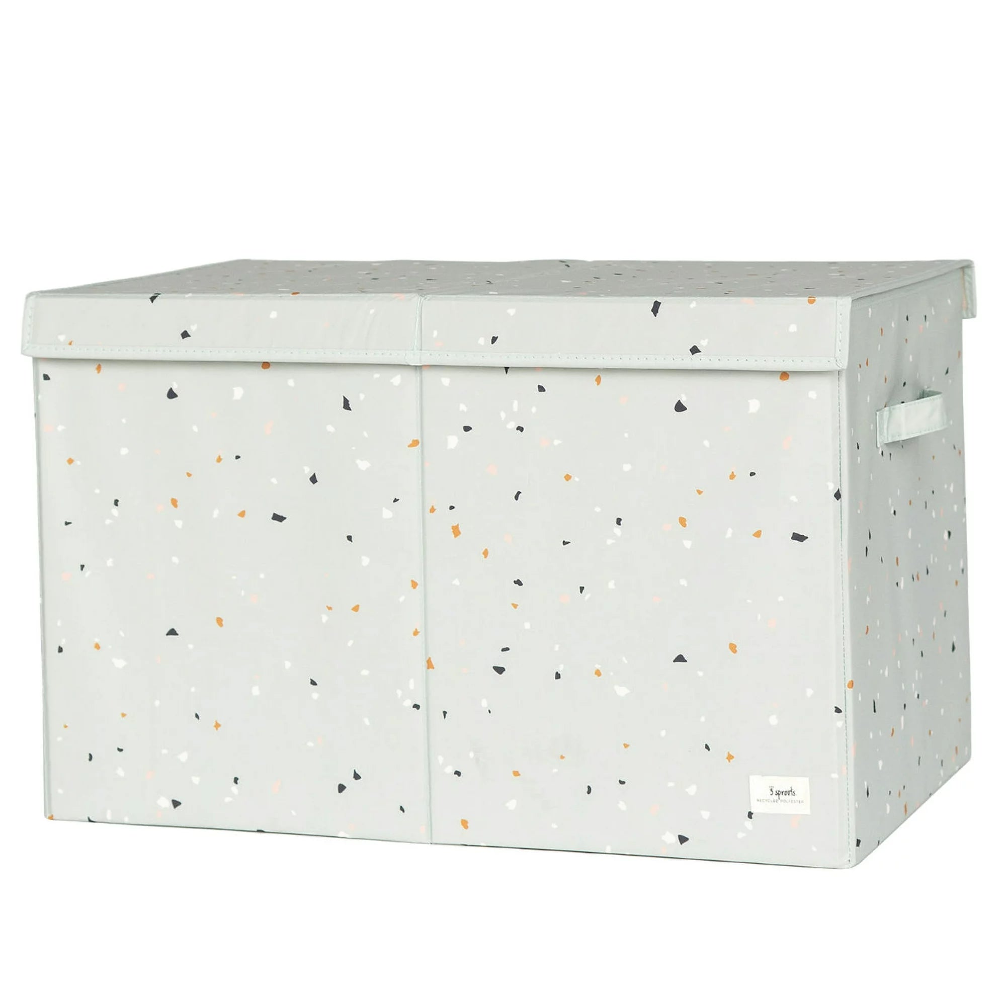 3 Sprouts Recycled Fabric Folding Chest Organizer in Green Terrazzo