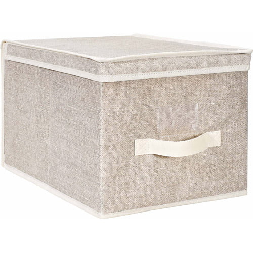 Simplify Large Storage Box in Faux Jute Beige