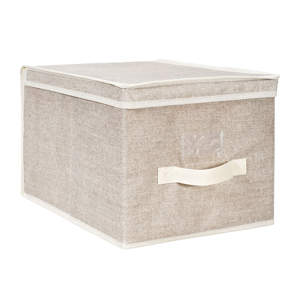 Simplify Large Storage Box in Faux Jute Beige