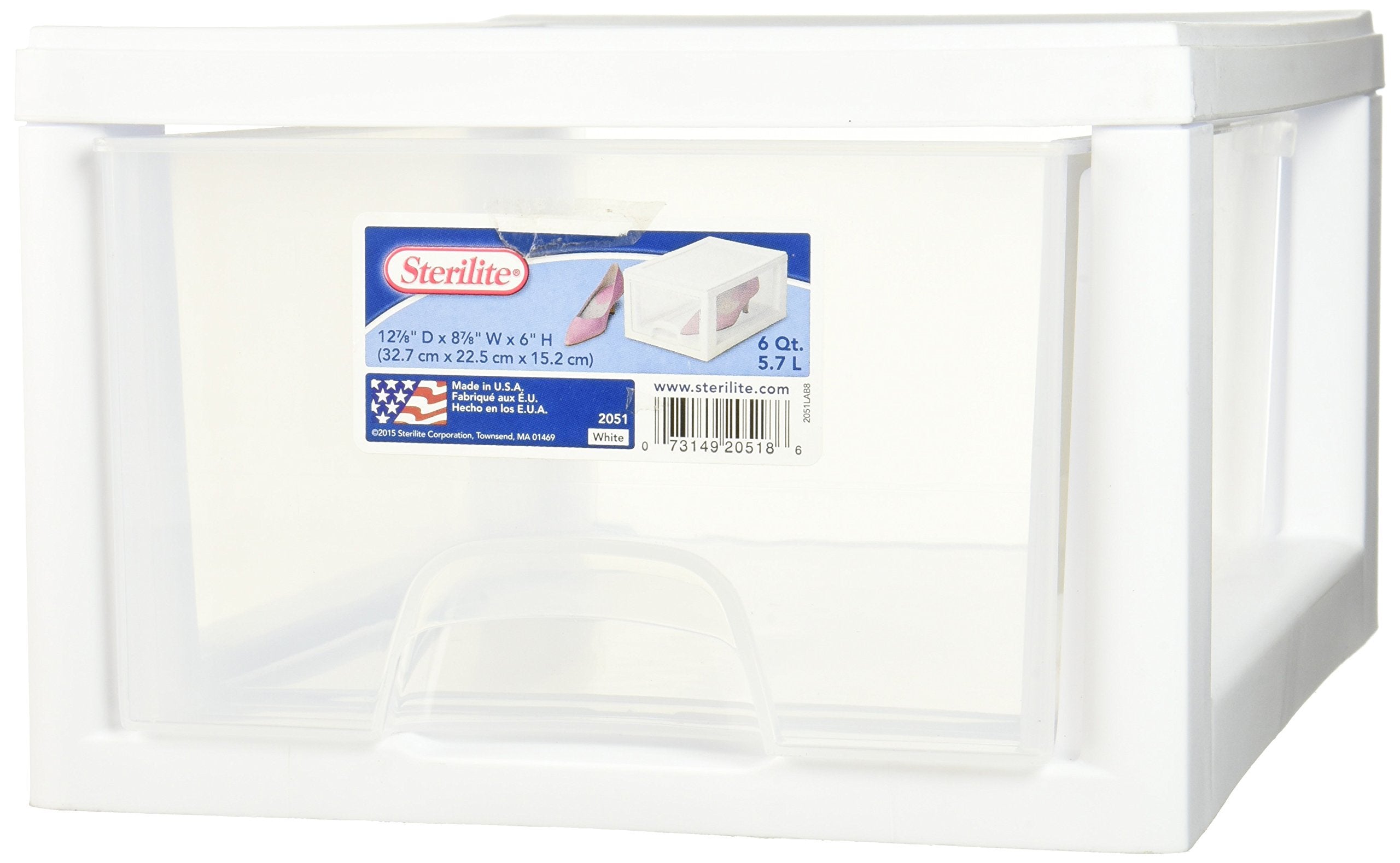 sterilite corp. 20518006 sterilite stackable storage drawer 12 7/8