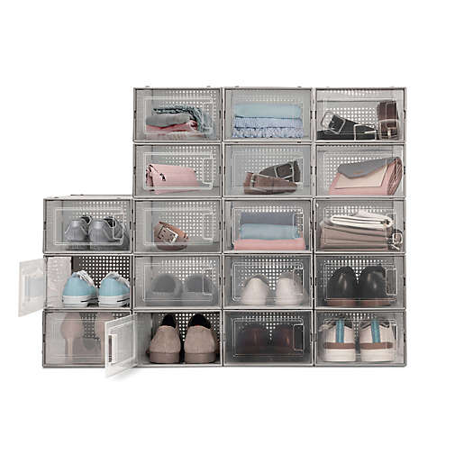 Swing Front Shoe Storage Bins (Set of 6)