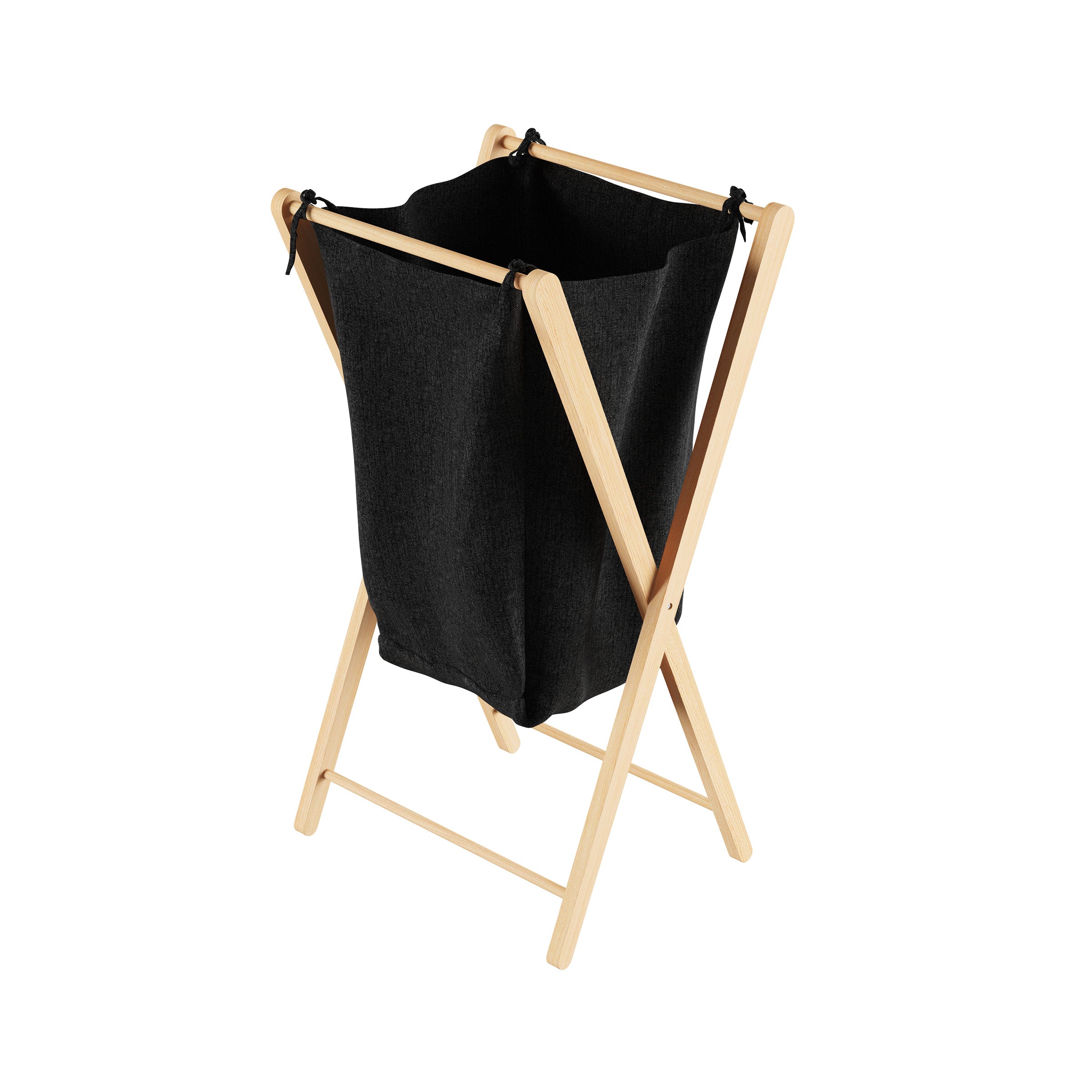 Lavish Home Foldable Laundry Hamper, Black