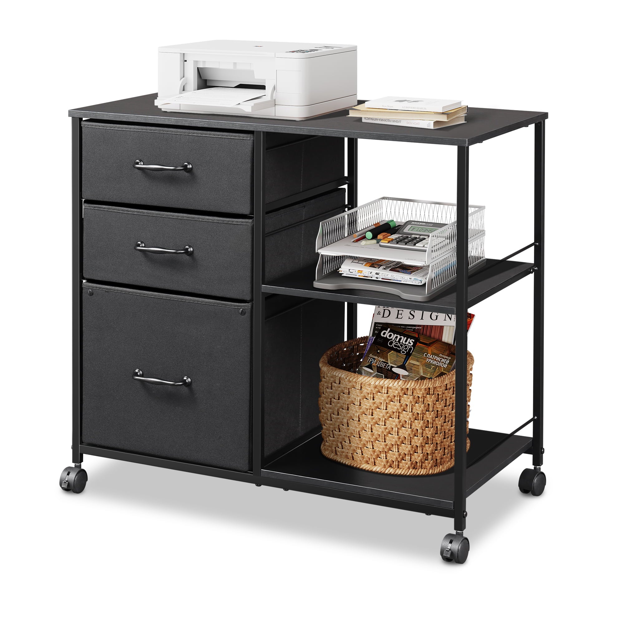 Devaise 3 Drawer Mobile File Cabinet