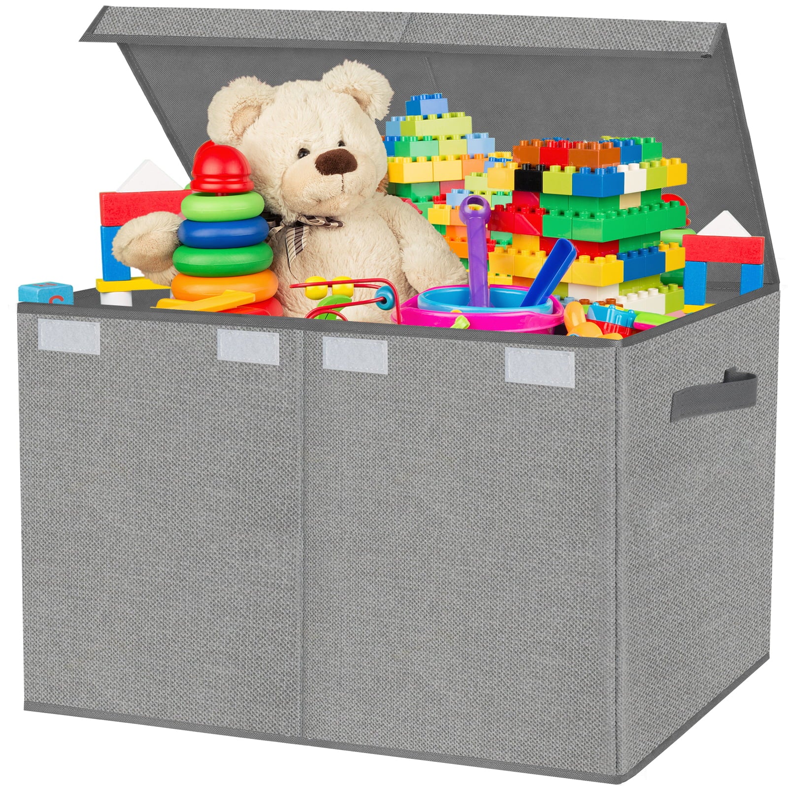 Homyfort Large Toy Box Storage Organizer for Nursery Playroom90L(Gray)