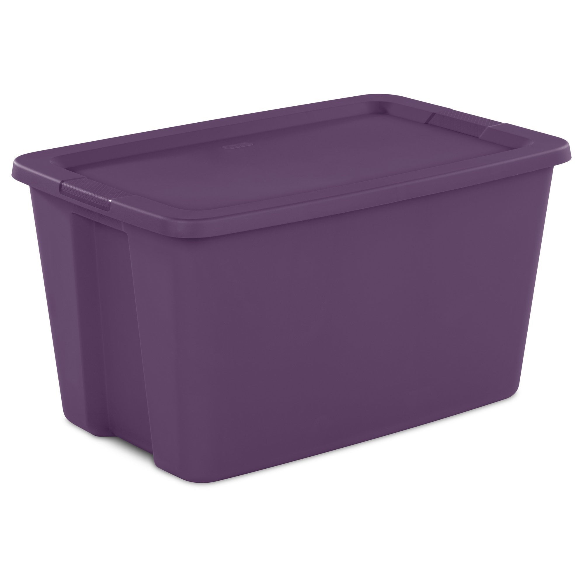 Sterilite Classic Stackable 30 Gal Storage Tote Container, Purple, 24 Pack