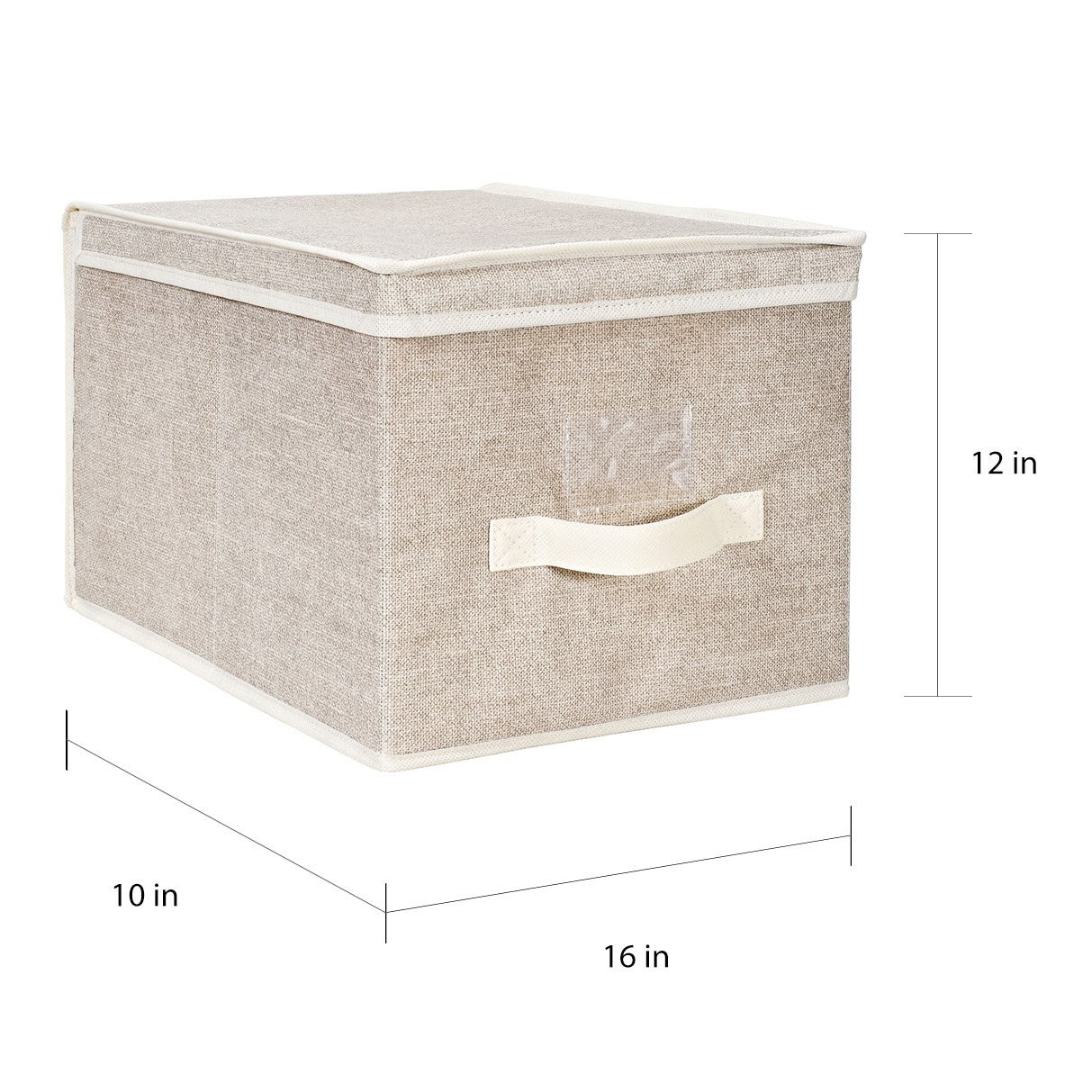 Simplify Large Storage Box in Faux Jute Beige