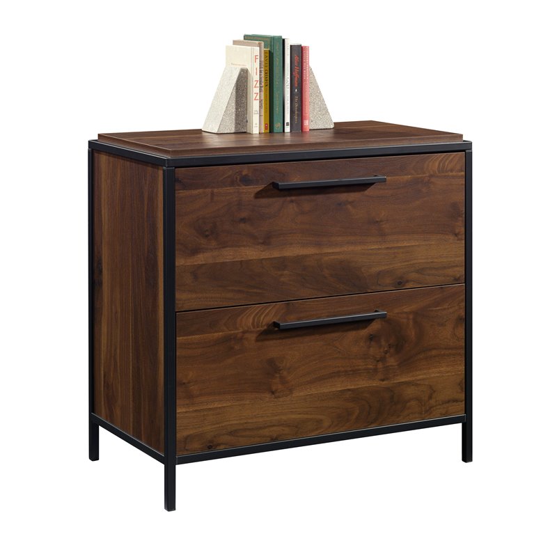 Sauder Nova Loft 2-Drawer Lateral File Cabinet in Grand Walnut