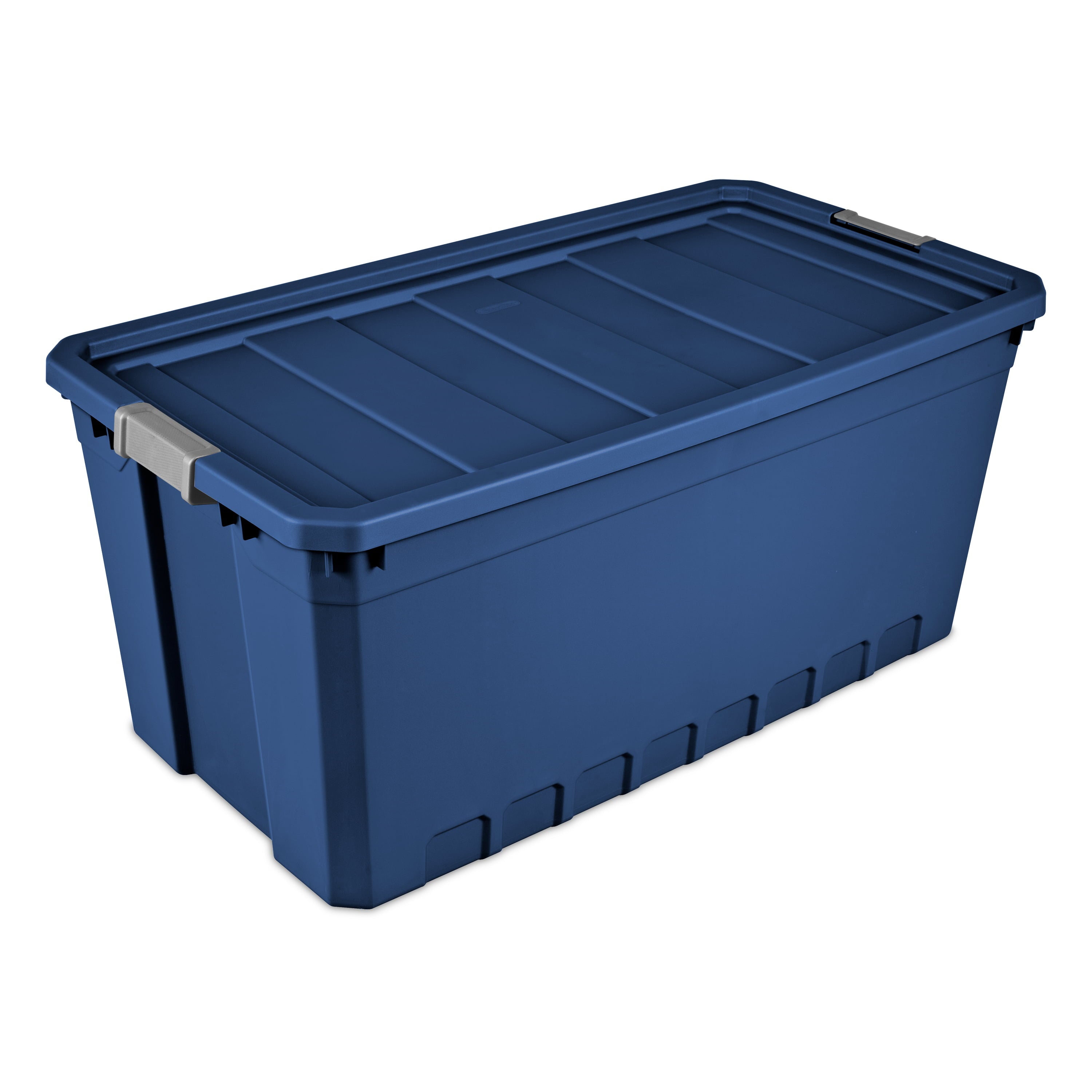 Sterilite 50 Gallon Plastic Stacker Tote, Stadium Blue, Adult, 2 Piece