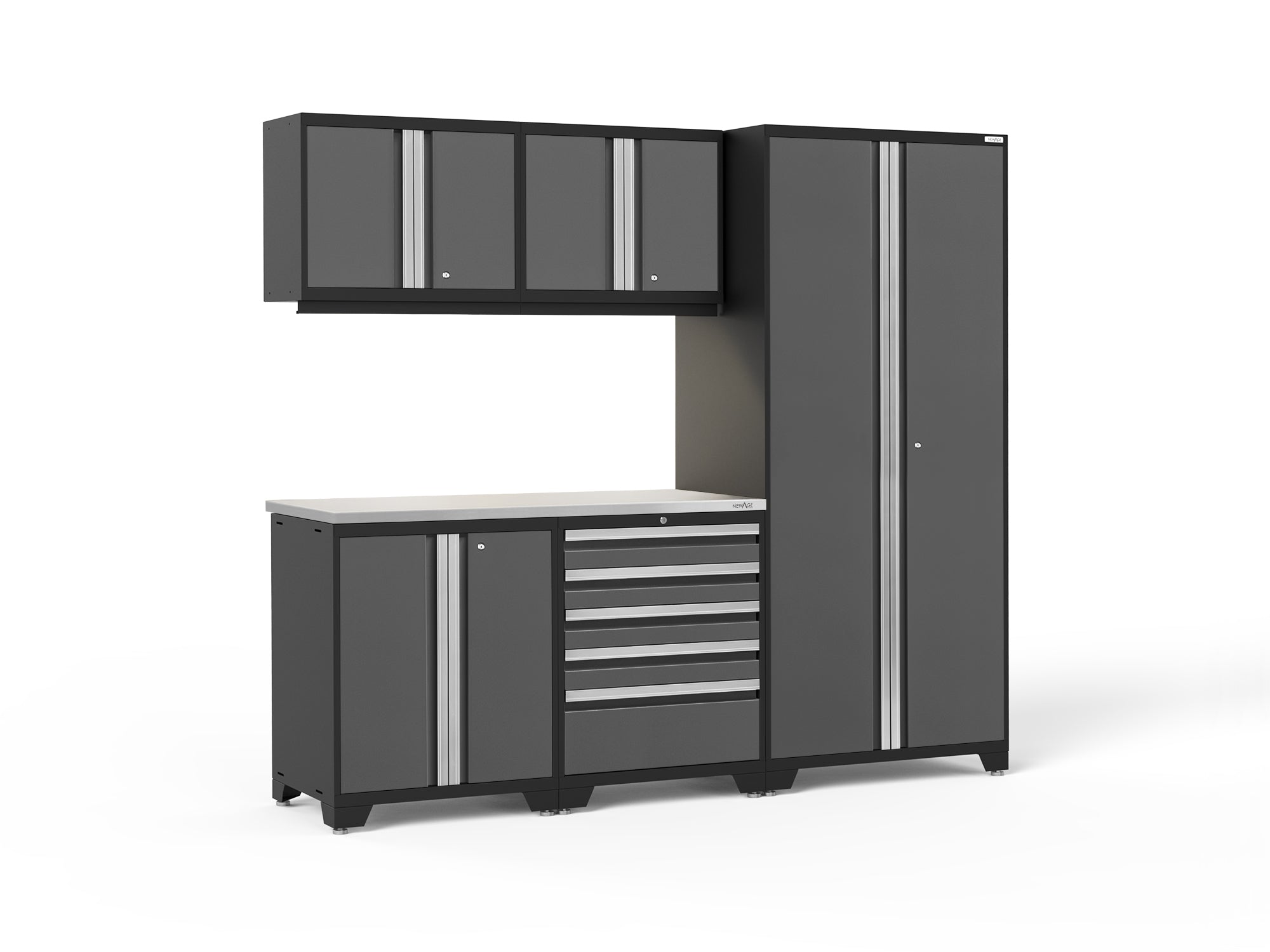 NewAge Products Pro Series Gray 6 Piece Cabinet Set