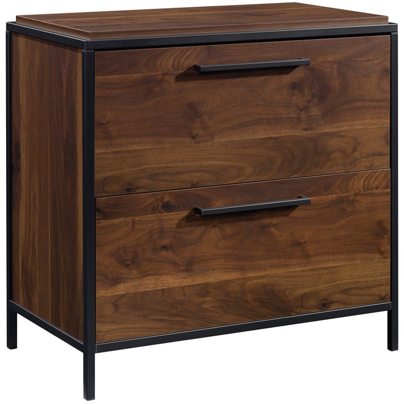 Sauder Nova Loft 2-Drawer Lateral File Cabinet in Grand Walnut