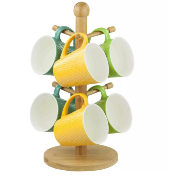 Home Basics Bamboo Mug Tree