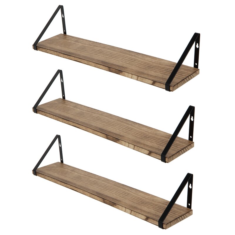 Gerika Solid Wood Bracket Shelf