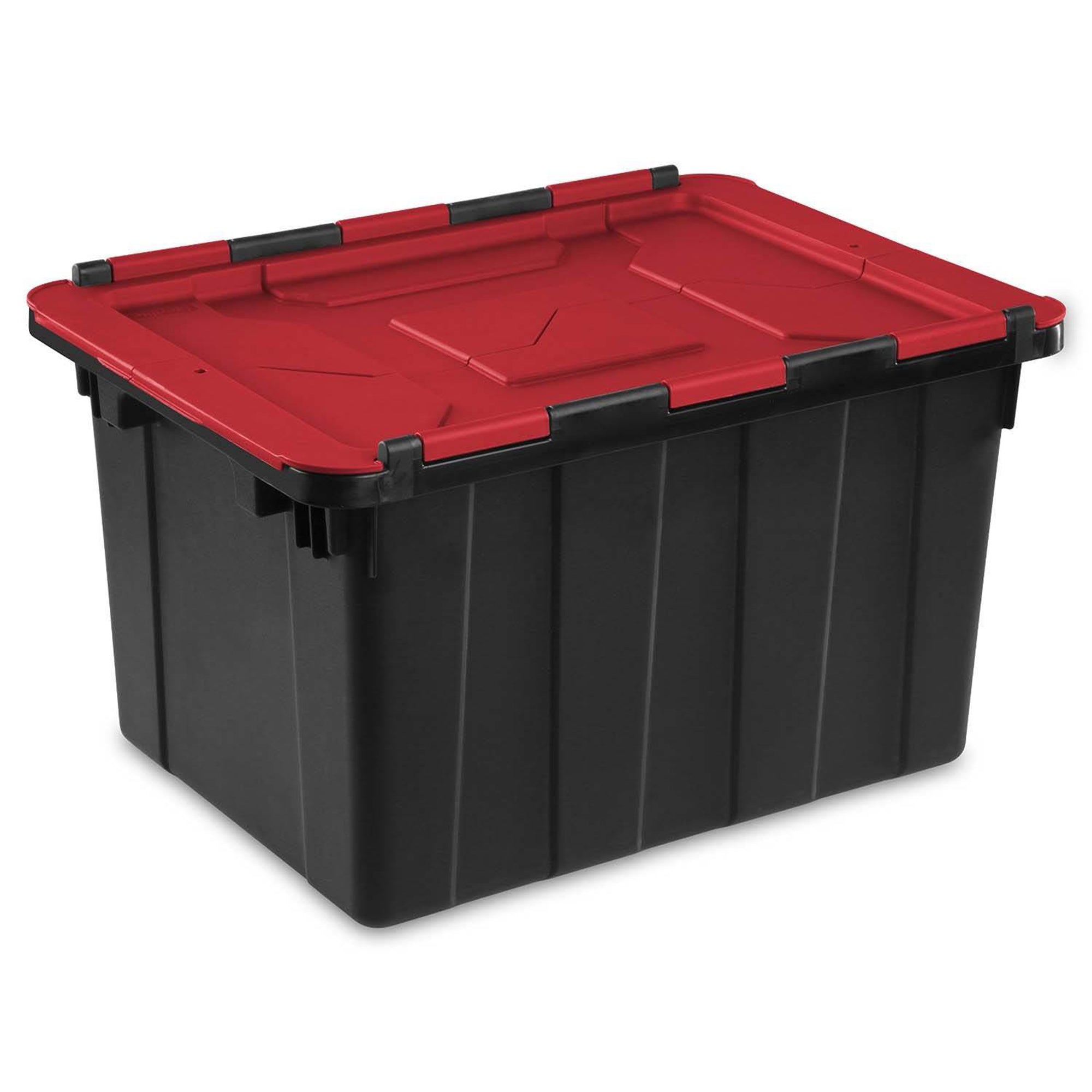 Sterilite 12 Gallon/45 Liter Hinged Lid Industrial Tote (6 Pack) | 14619006