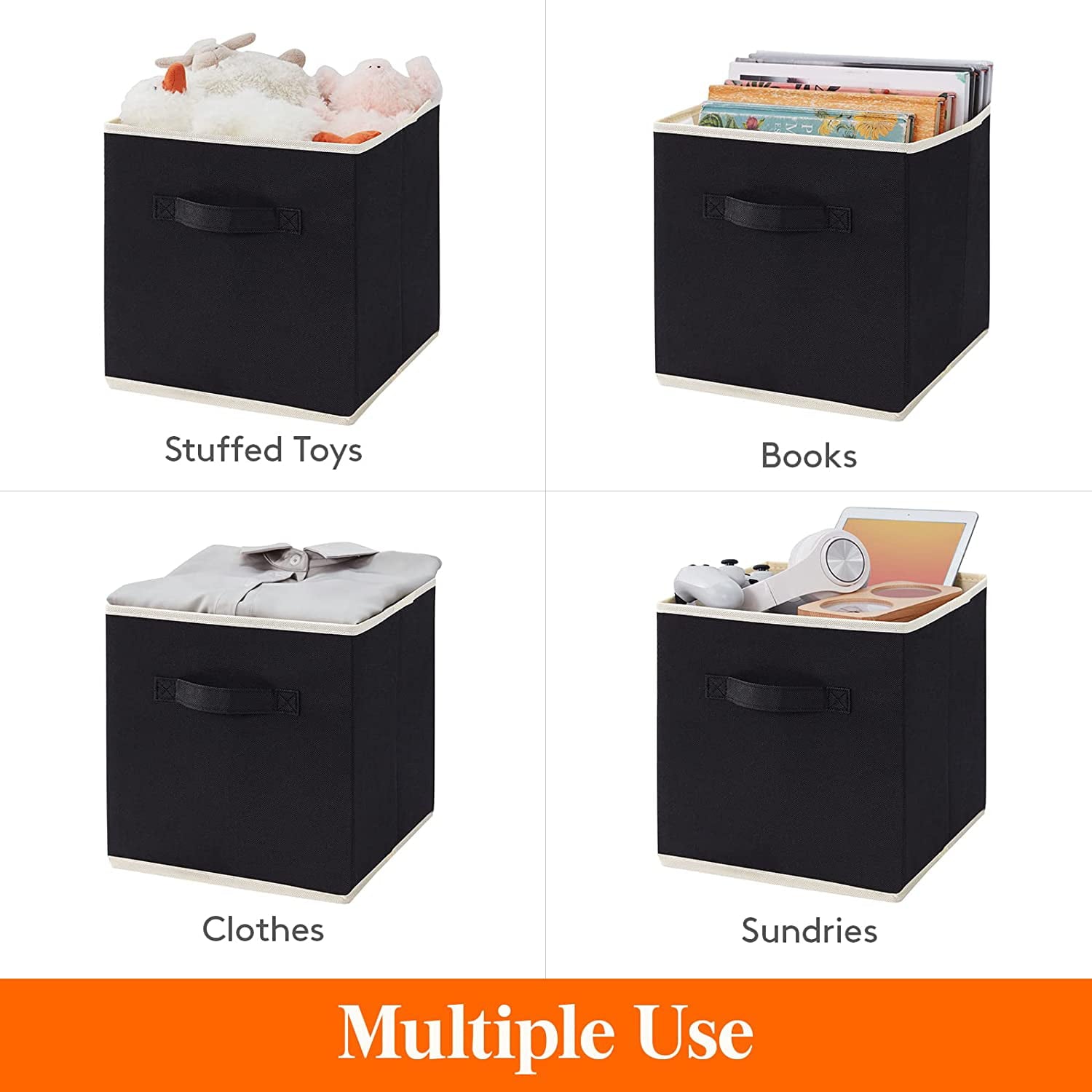 Lifewit Collapsible Storage Cubes 13 inch Foldable Fabric Bins