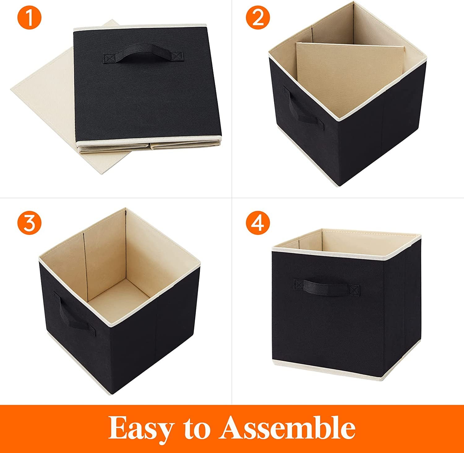 Lifewit Collapsible Storage Cubes 13 inch Foldable Fabric Bins