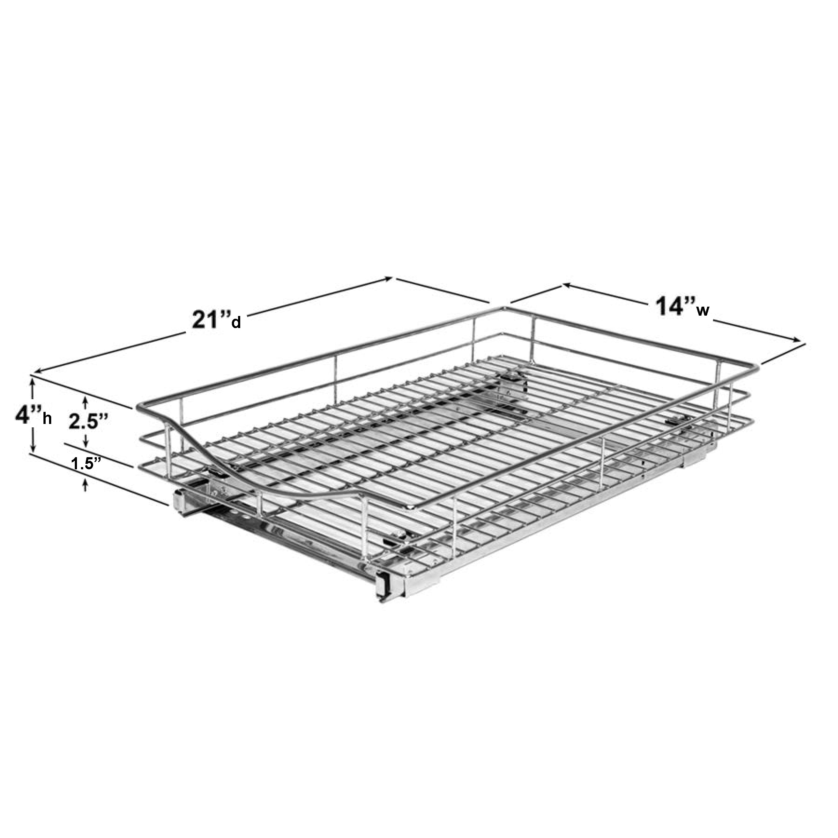 LYNK PROFESSIONAL® Pull Out Cabinet Organizer - Slide Out Pantry Shelves - Sliding Storage for Inside Kitchen Cabinet