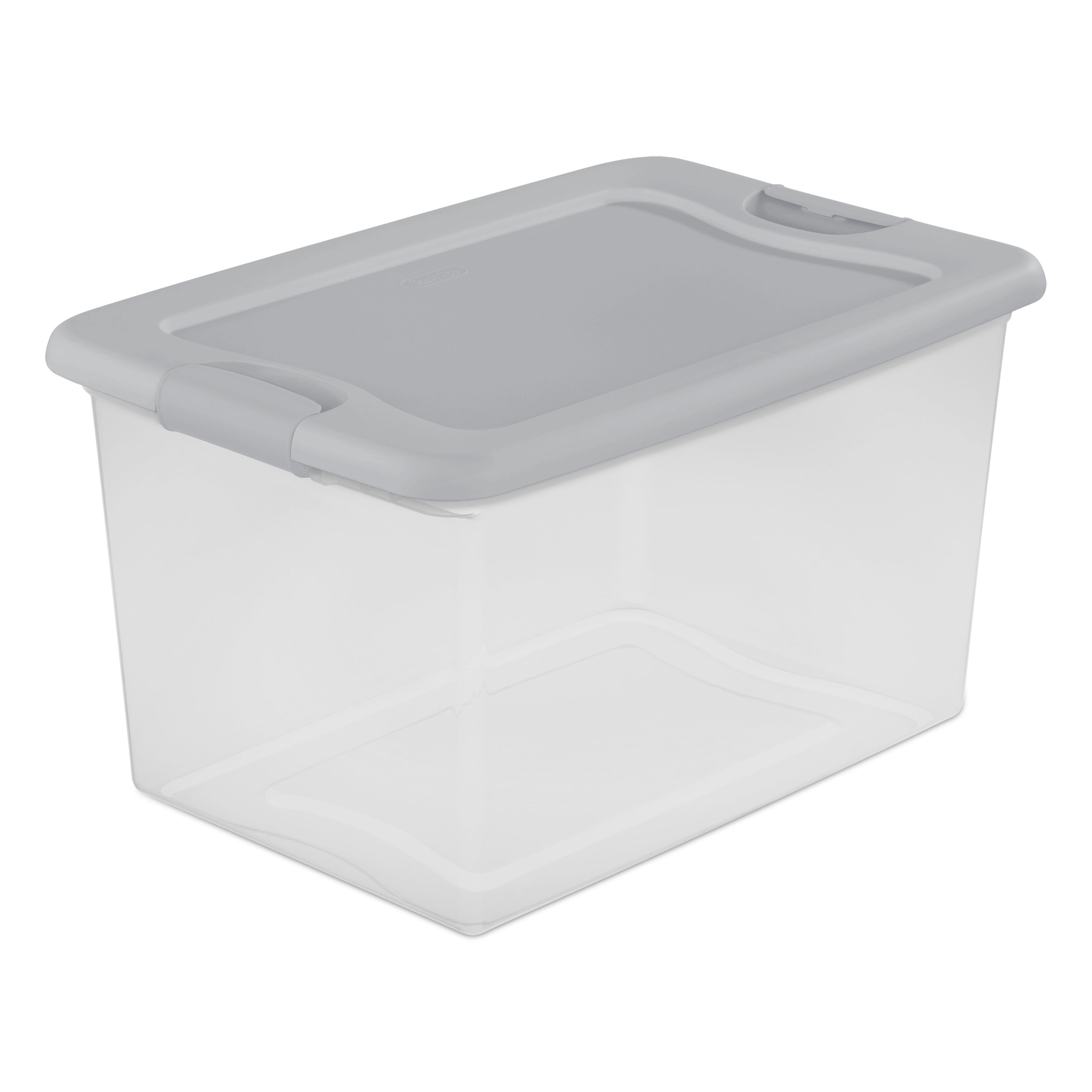 Sterilite 64 Qt. Latching Box Plastic, Silver Tint