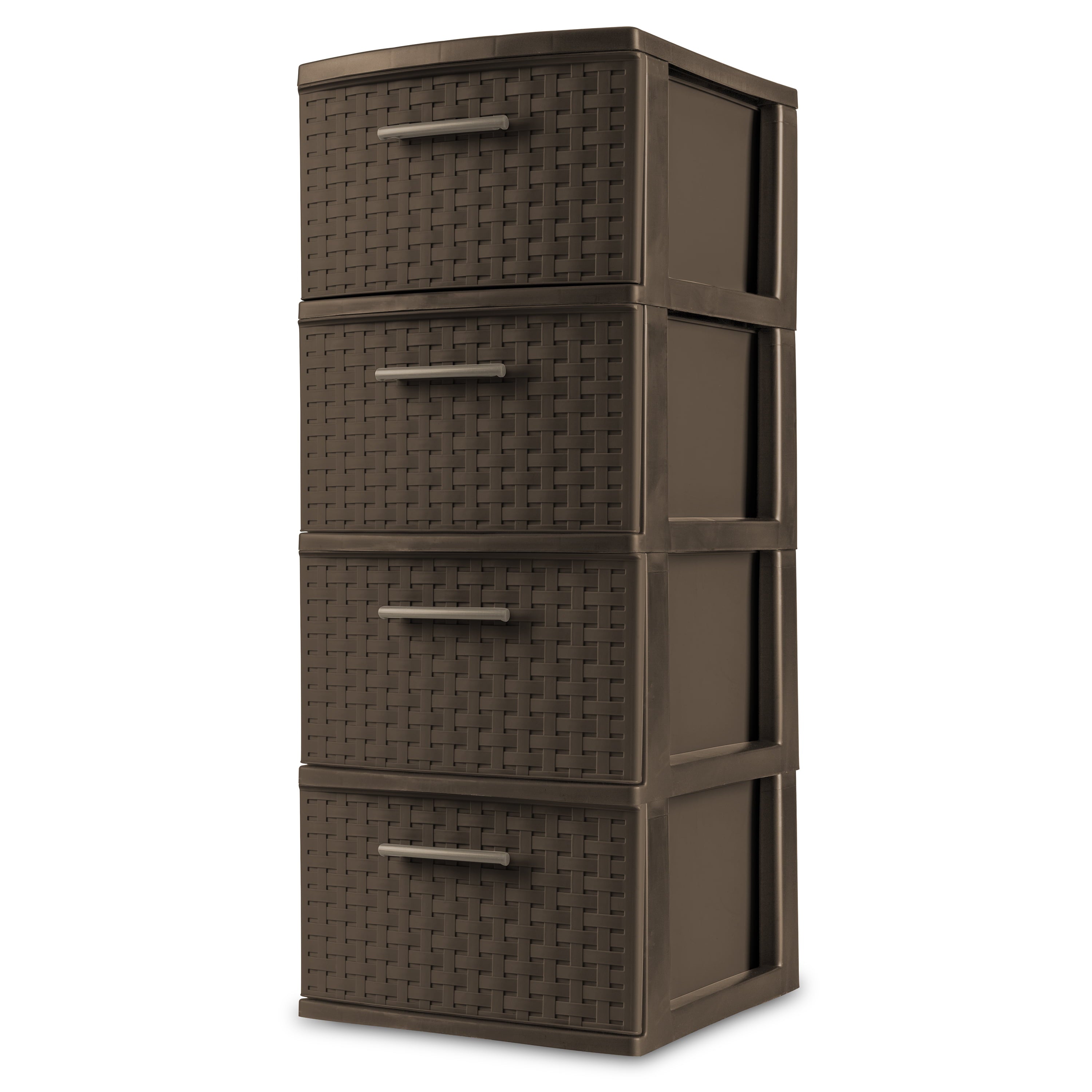 Sterilite 4 Drawer Weave Tower, Espresso