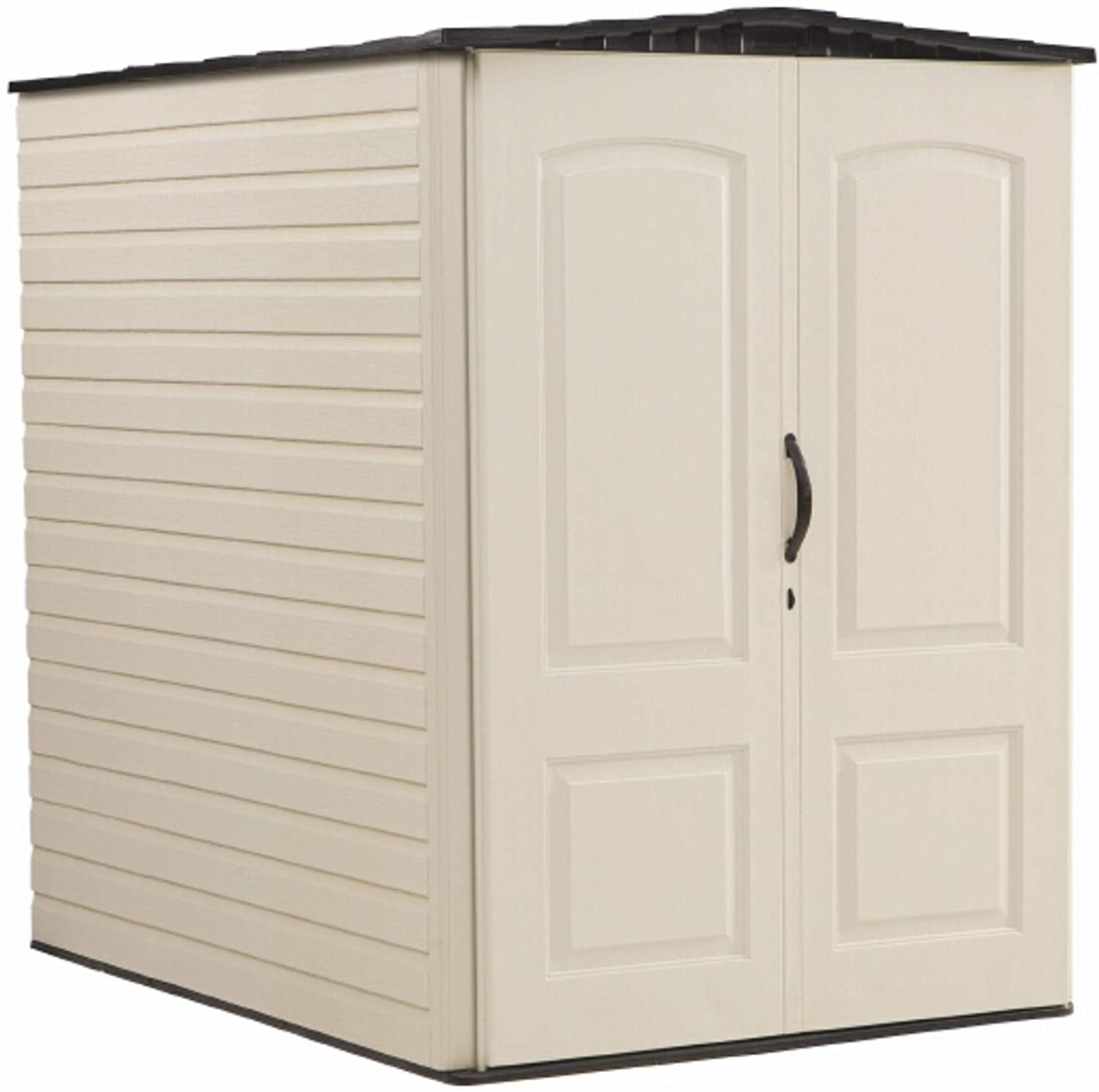 Rubbermaid Outdoor Large Vertical Storage Shed, Resin, 6 ft. 3 in. x 4 ft. 8 in.