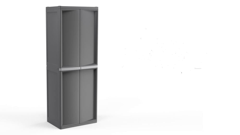 Sterilite 4 Shelf Cabinet- Flat Gray