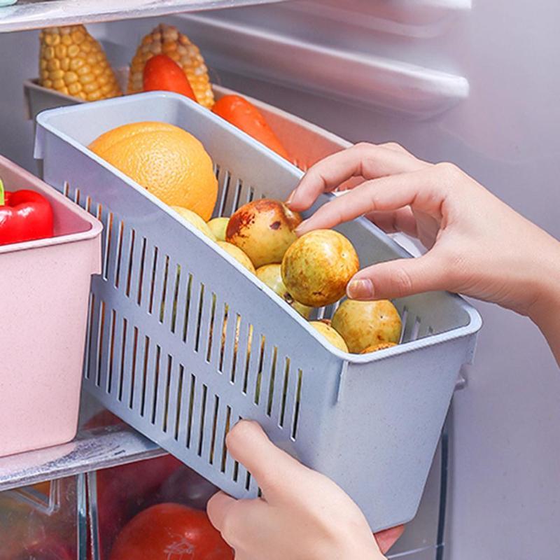 Vegetable Storage Drain Fridge Kitchen Organizer