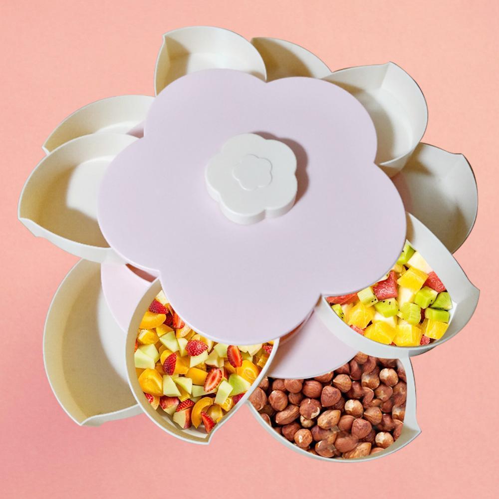 Creative Flower Petal Fruit Plate Candy Storage Box