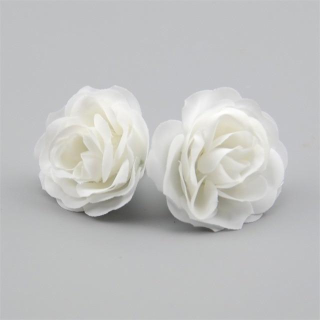 10/50/100pcs 2.5cm Mini Silk Artificial Rose Flower Heads