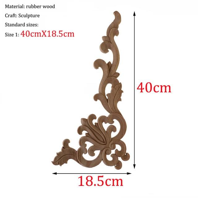 Style Wooden  Applique Decorative Antique Flower