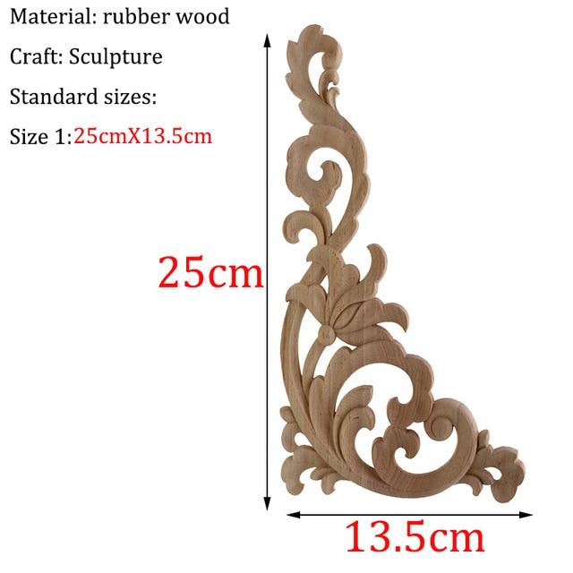 Style Wooden  Applique Decorative Antique Flower