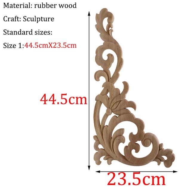 Style Wooden  Applique Decorative Antique Flower