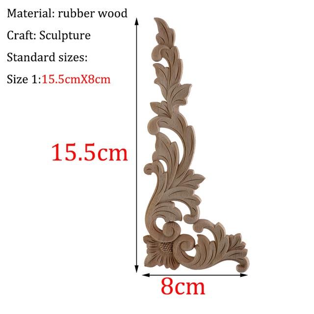 Style Wooden  Applique Decorative Antique Flower