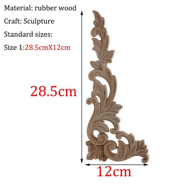 Style Wooden  Applique Decorative Antique Flower