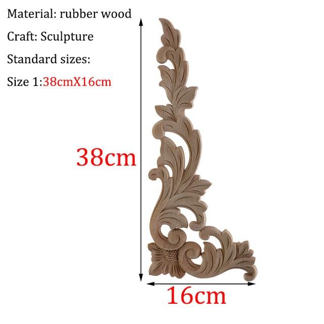 Style Wooden  Applique Decorative Antique Flower