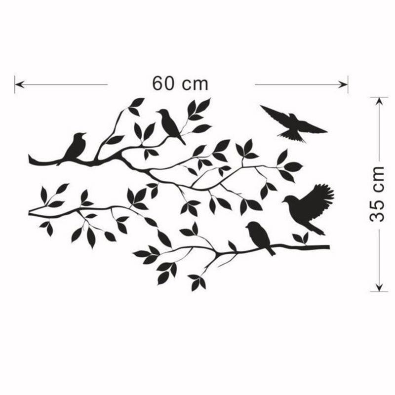 Bird Branch Wall Stickers Tree Leaf