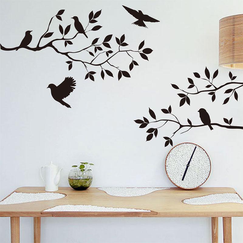 Bird Branch Wall Stickers Tree Leaf