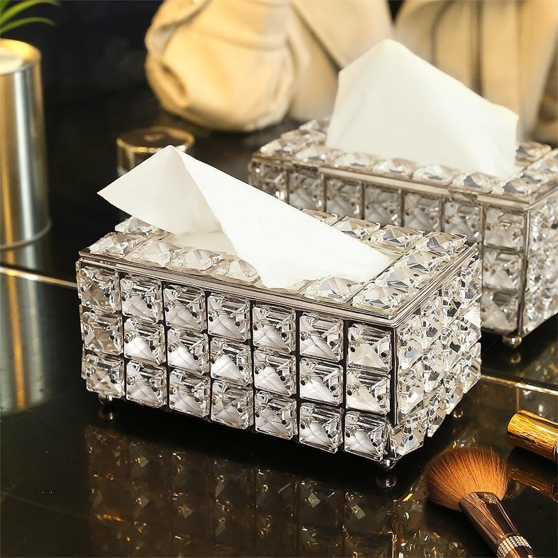 Rhinestone Tissue Box Paper Rack