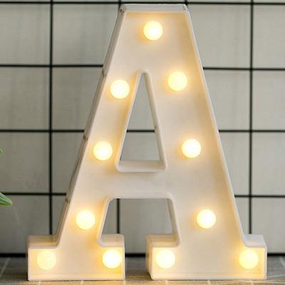 Alphabet Number LED  Lamp Wedding Party Decoration