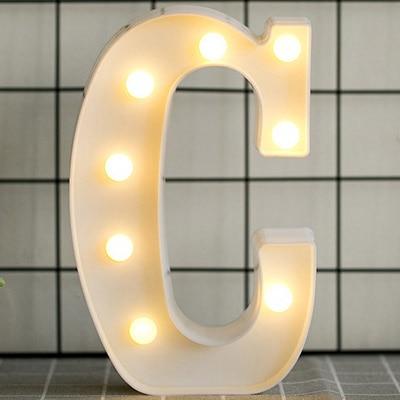 Alphabet Number LED  Lamp Wedding Party Decoration