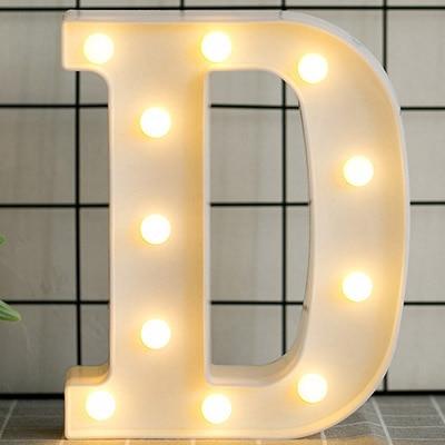 Alphabet Number LED  Lamp Wedding Party Decoration