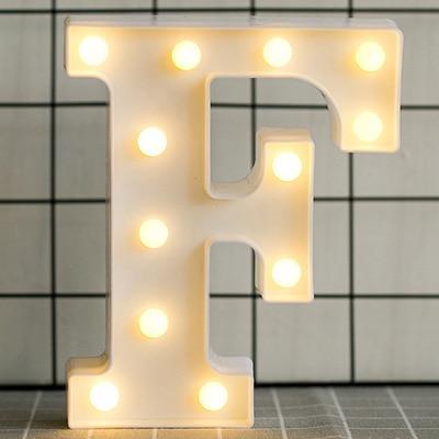 Alphabet Number LED  Lamp Wedding Party Decoration