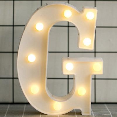 Alphabet Number LED  Lamp Wedding Party Decoration