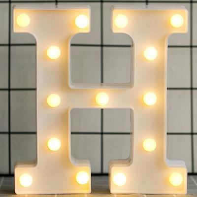 Alphabet Number LED  Lamp Wedding Party Decoration