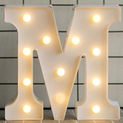 Alphabet Number LED  Lamp Wedding Party Decoration