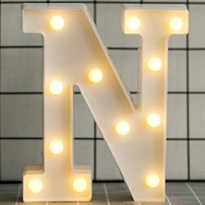 Alphabet Number LED  Lamp Wedding Party Decoration