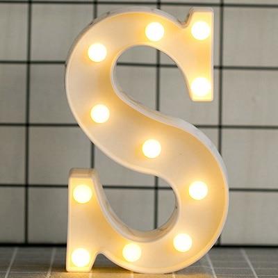 Alphabet Number LED  Lamp Wedding Party Decoration