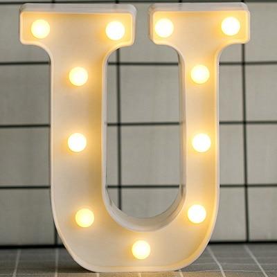 Alphabet Number LED  Lamp Wedding Party Decoration