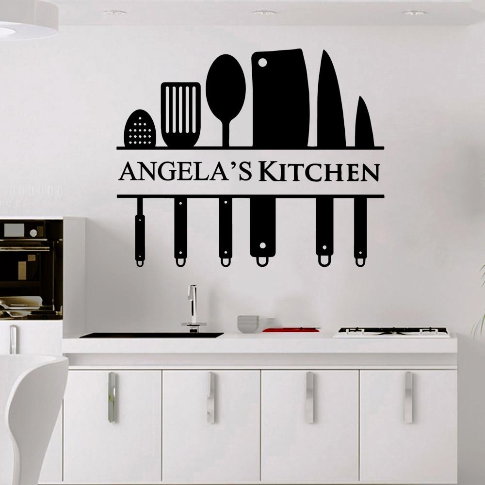 DIY Custom Name Kitchen Wall Stickers