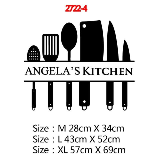 DIY Custom Name Kitchen Wall Stickers