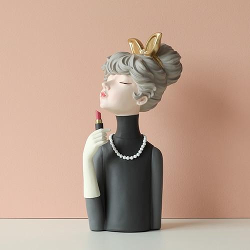 Modern Gorgeous Girl Resin Art Statue